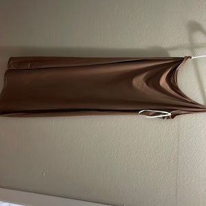 Brown one shoulder dress